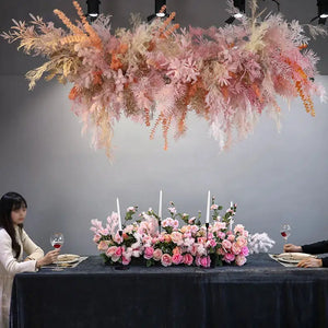 Luxury Misty Grass Suspended Ceiling Flower Row-Floral Arrangements-My Online Wedding Store