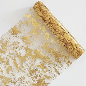 Luxury Sparkle Metallic Gold Silver Thin Table Runners Sequin Glitter Foil-Linen-My Online Wedding Store