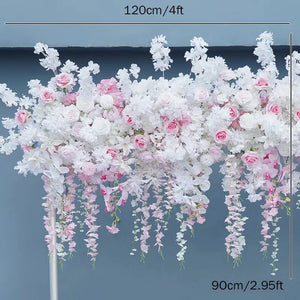 Luxury White Rose Cherry Blossom Hang Wisteria Floral Arrangement-Floral Arrangements-My Online Wedding Store