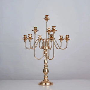 Metal Candelabra 10 Heads Candlestick Wedding Table Centrepiece-Candelabra-My Online Wedding Store