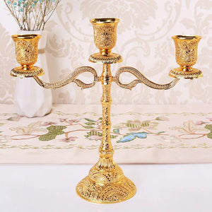 Metal Candle Holders Hollow Design Candlestick-Candelabra-My Online Wedding Store