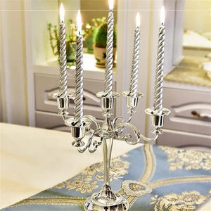 Metal Silver/Gold Plated Candle Holders 7-Arms Stand-Candelabra-My Online Wedding Store