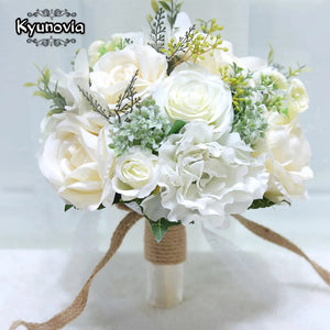 Natural Bouquet Wedding Flowers peony silk Eco Flowers-Bouquet-My Online Wedding Store