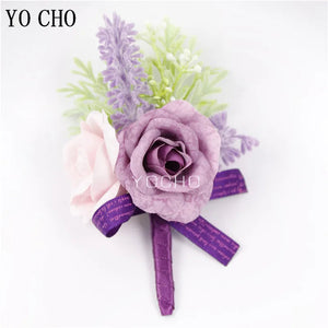Purple Flowers Handmade Corsages and Boutonnieres-Boutonnieres-My Online Wedding Store