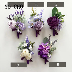 Purple Flowers Handmade Corsages and Boutonnieres-Boutonnieres-My Online Wedding Store