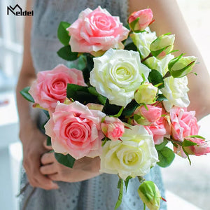 Real Touch Rose Flower Artificial Silk Peony rose-My Online Wedding Store