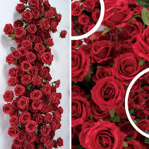 Red Rose Flower Backdrop Arch Floral Arrangement-Floral Arrangements-My Online Wedding Store