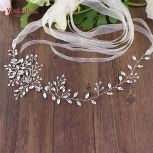 Rhinestone Wedding Dress Sash Crystal Thin-Wedding Belt-My Online Wedding Store