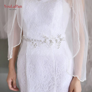 Rhinestone Wedding Dress Sash Crystal Thin-Wedding Belt-My Online Wedding Store