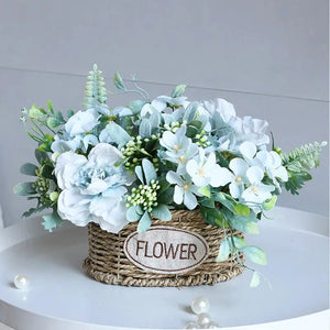 Rose Bouquet Artificial Peony Silk Flowers DIY Pink Hydrangea-Bouquet-My Online Wedding Store