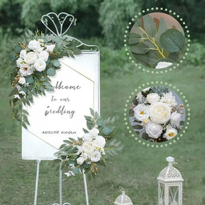 2Pcs Artificial Wedding Arch Flowers Kit Silk Flowers