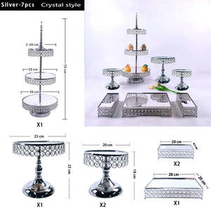 Metal Crystal Cake Stand Sets
