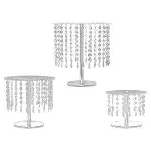 Round Cake Stand with Crystals