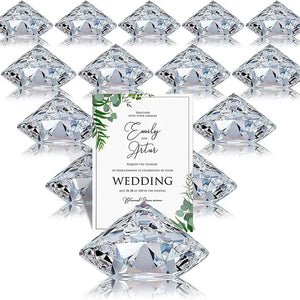 5/10Pcs Diamond Acrylic Table Place Card Holder Wedding Decorations