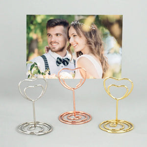 10Pcs Metal Place Card Holders Wedding Table Number