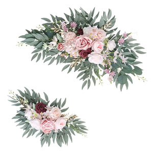 2Pcs Wedding Arch Flowers Rose Artificial