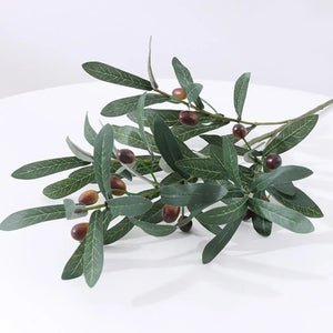 Artificial Green Leaf Olive Branch Simulation Olive