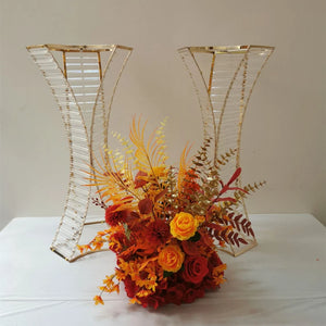 4/10 PCS Vases Metal Flower Stand Acrylic Wedding Centerpieces
