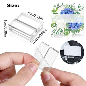12pcs Acrylic Stands Clear Place Card Holder