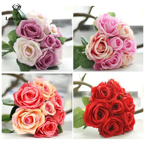 Silk Roses Wedding Bouquet for Bridesmaids Bridal Bouquet-Bouquet-My Online Wedding Store