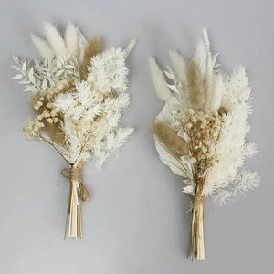 Small Bunch Dry Plant Wedding Bride Holding Flowers-Boutonnieres-My Online Wedding Store