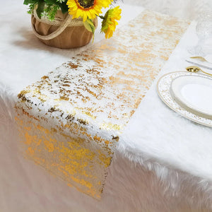 Sparkle Metallic Gold Thin Table Runners Silver/Gold Sequin Glitter-Linen-My Online Wedding Store