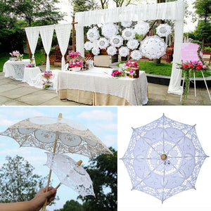 Vintage Lace Umbrella Parasol Sun Umbrella 26cm Length-Umbrella-My Online Wedding Store
