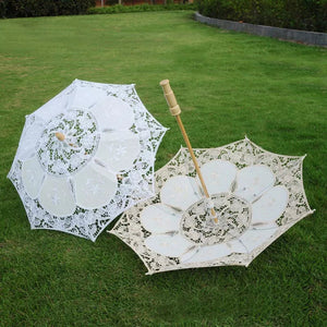 Vintage Lace Umbrella Parasol Sun Umbrella 26cm Length-Umbrella-My Online Wedding Store