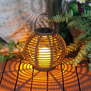 Waterproof LED Solar Powered Candle Lantern With Flickering-wedding Lanterns-My Online Wedding Store
