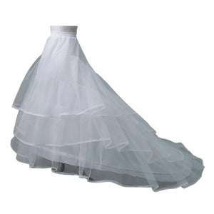 Wedding Dress Crinoline Bridal Petticoat Underskirt 2 Hoops with Chapel Train-Bridal Accessories-My Online Wedding Store
