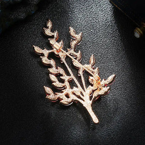 Wheat Ear Flower Crystal Brooches Bouquet-My Online Wedding Store
