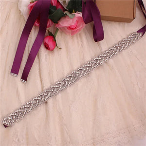 Women's belt, crystal belt, wedding dress accessories, rhinestone bride belt-Wedding Belt-My Online Wedding Store