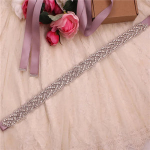 Women's belt, crystal belt, wedding dress accessories, rhinestone bride belt-Wedding Belt-My Online Wedding Store