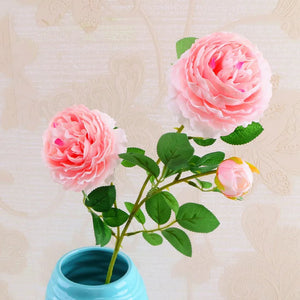 big rose pink silk peony artificial flowers-Bouquet-My Online Wedding Store