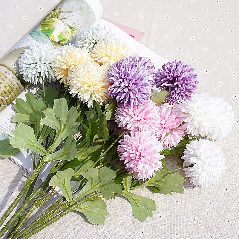 Bouquet Artificial Flowers Real Touch Dandelion  