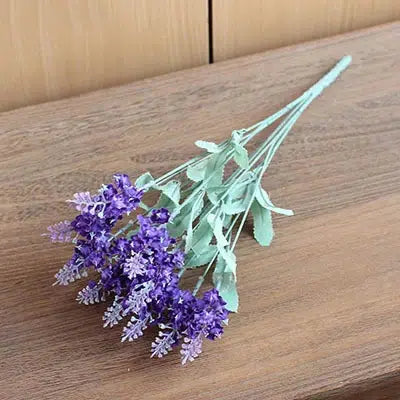 10 Heads Romantic Provence Lavender Silk Artificial Flowers  