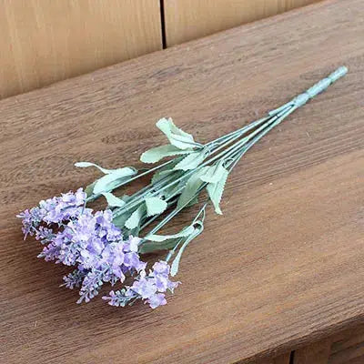 10 Heads Romantic Provence Lavender Silk Artificial Flowers  