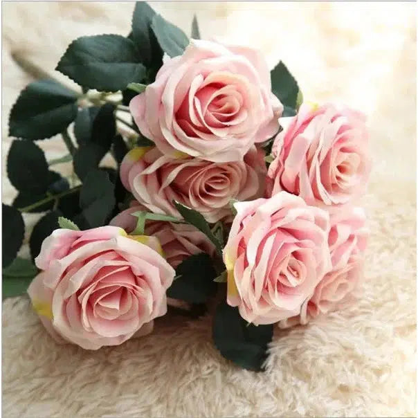 artificial Silk Rose flower Artificial Flowers-Bouquet