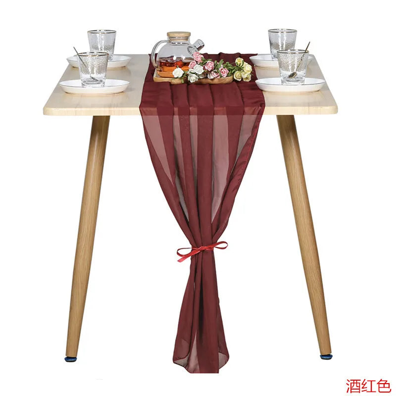 10 Packs Chiffon Table Runner 30*70*300CM  