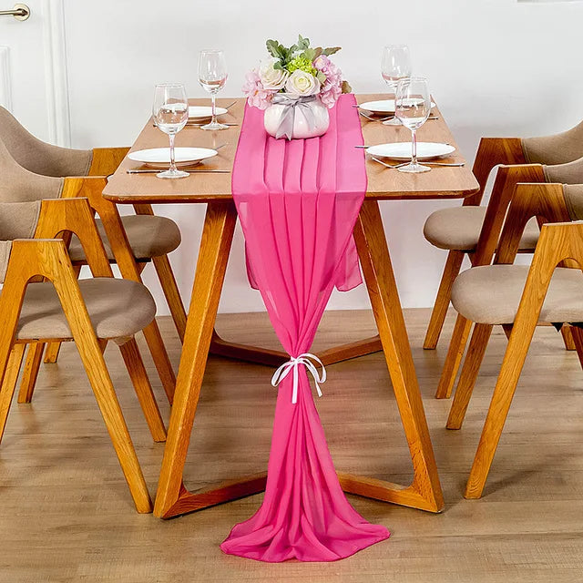 10 Packs Chiffon Table Runner 30*70*300CM  