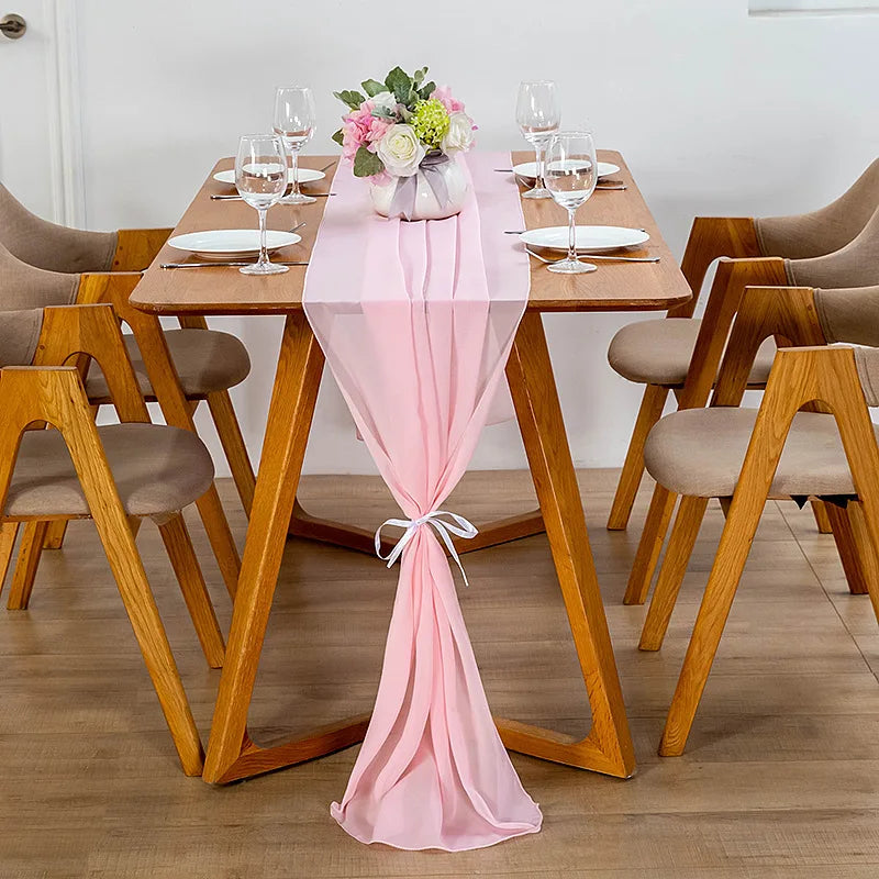 10 Packs Chiffon Table Runner 30*70*300CM  