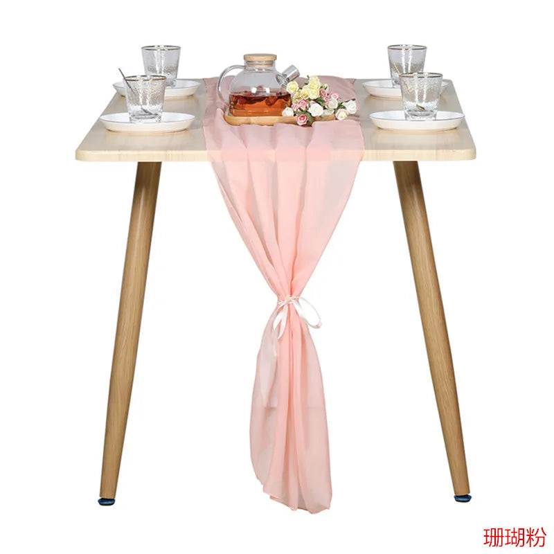 10 Packs Chiffon Table Runner 30*70*300CM  