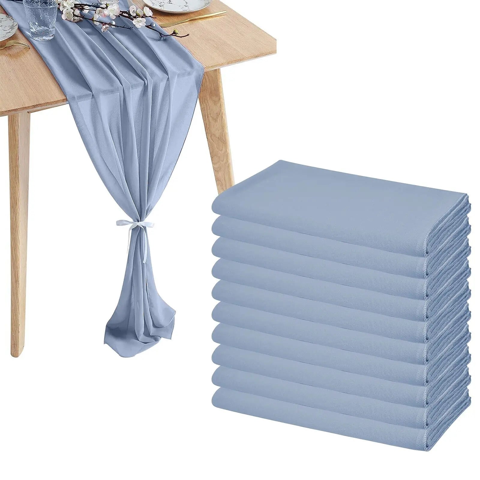 10 Packs Chiffon Table Runner 30*70*300CM  