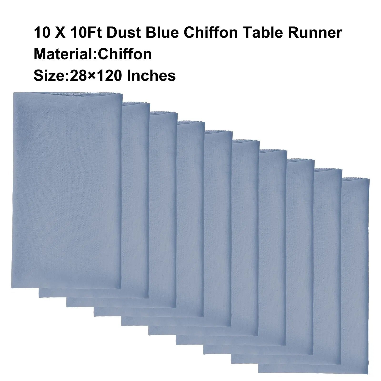 10 Packs Chiffon Table Runner 30*70*300CM  