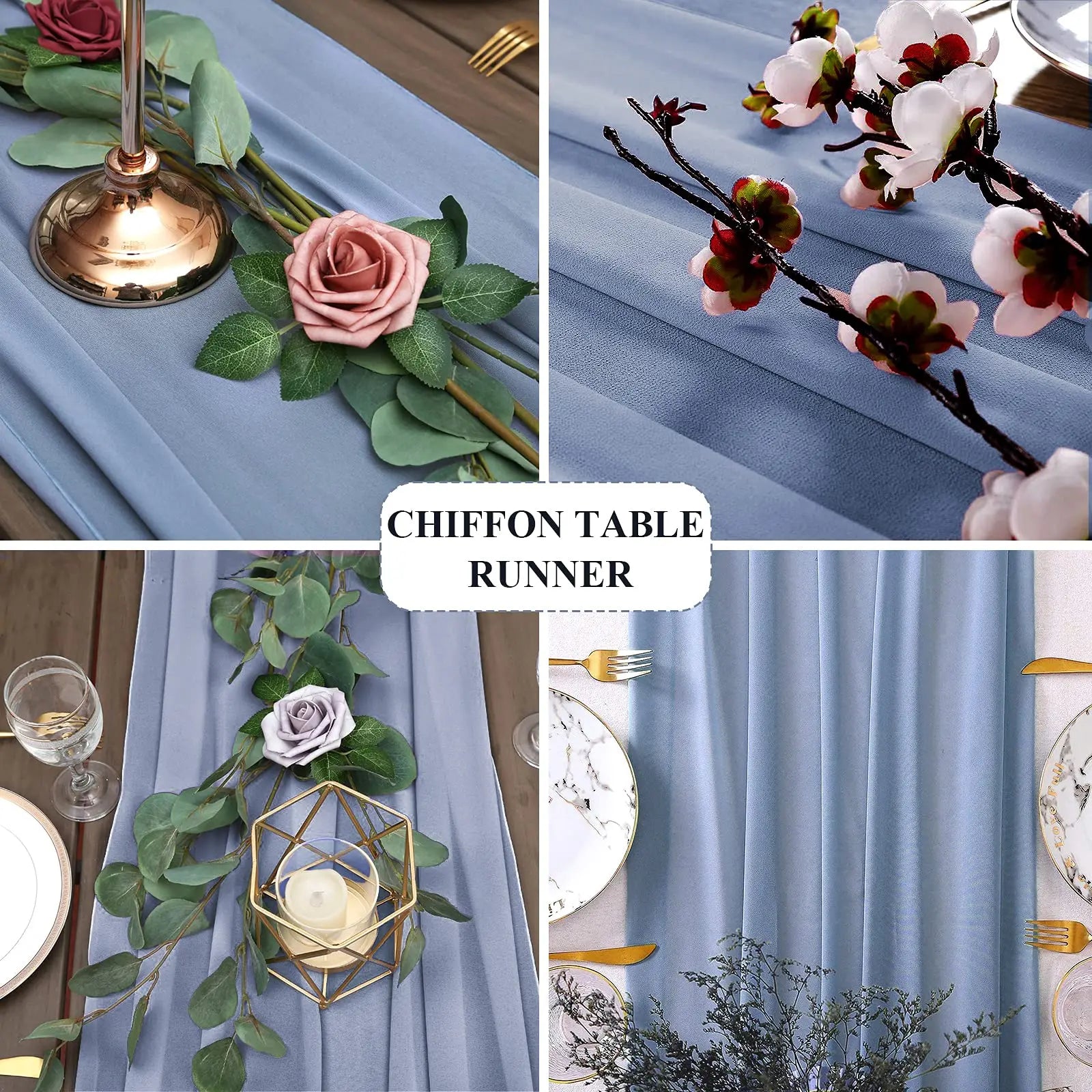 10 Packs Chiffon Table Runner 30*70*300CM  