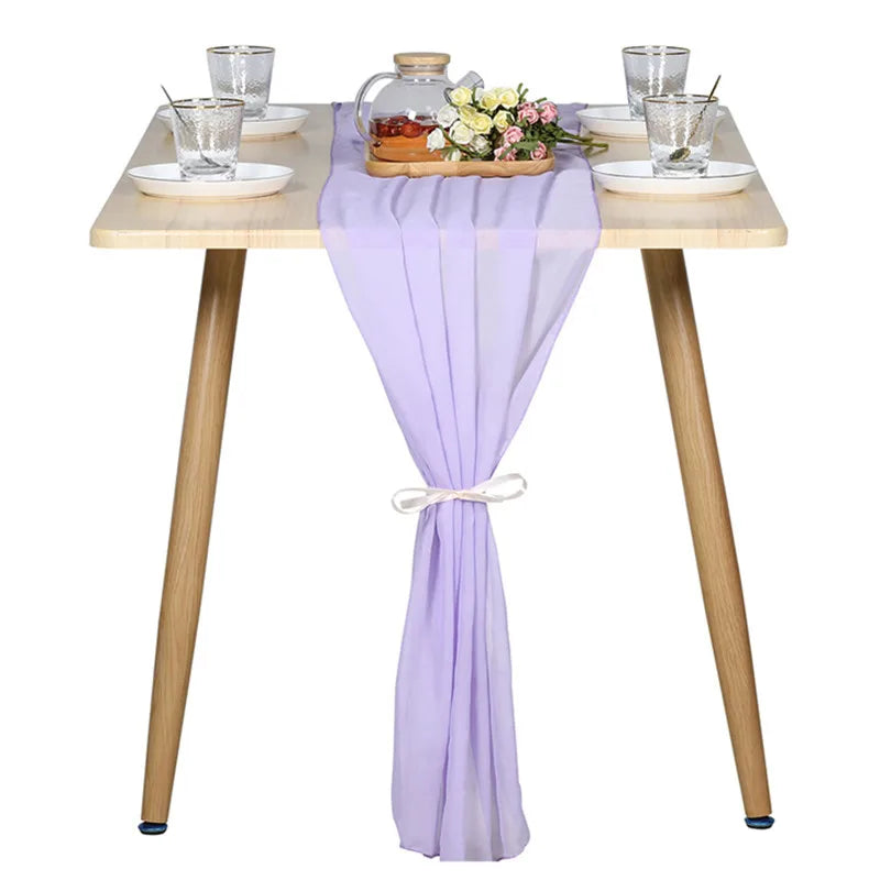 10 Packs Chiffon Table Runner 30*70*300CM  