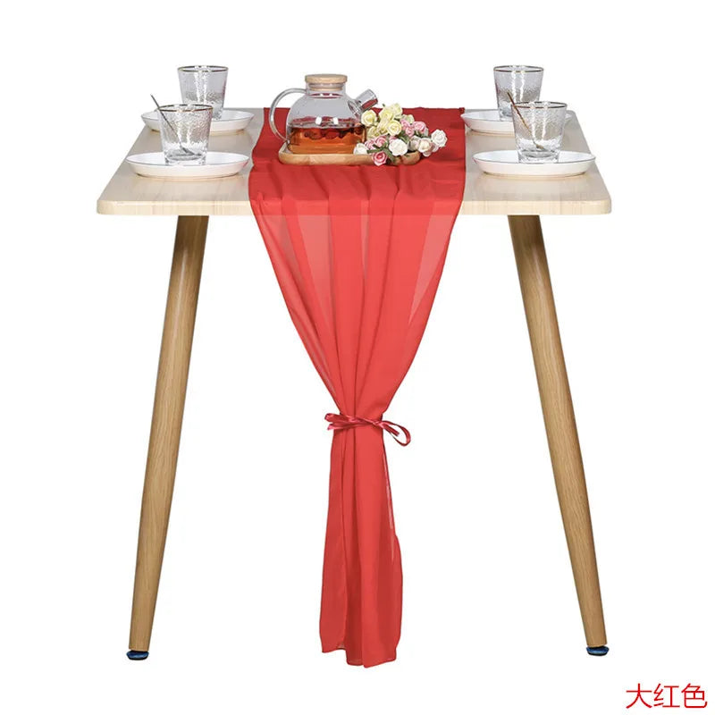 10 Packs Chiffon Table Runner 30*70*300CM  