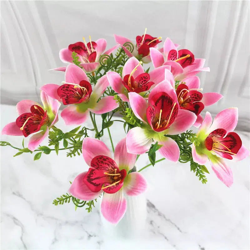 10Pcs/Bouquet Artificial Orchid  