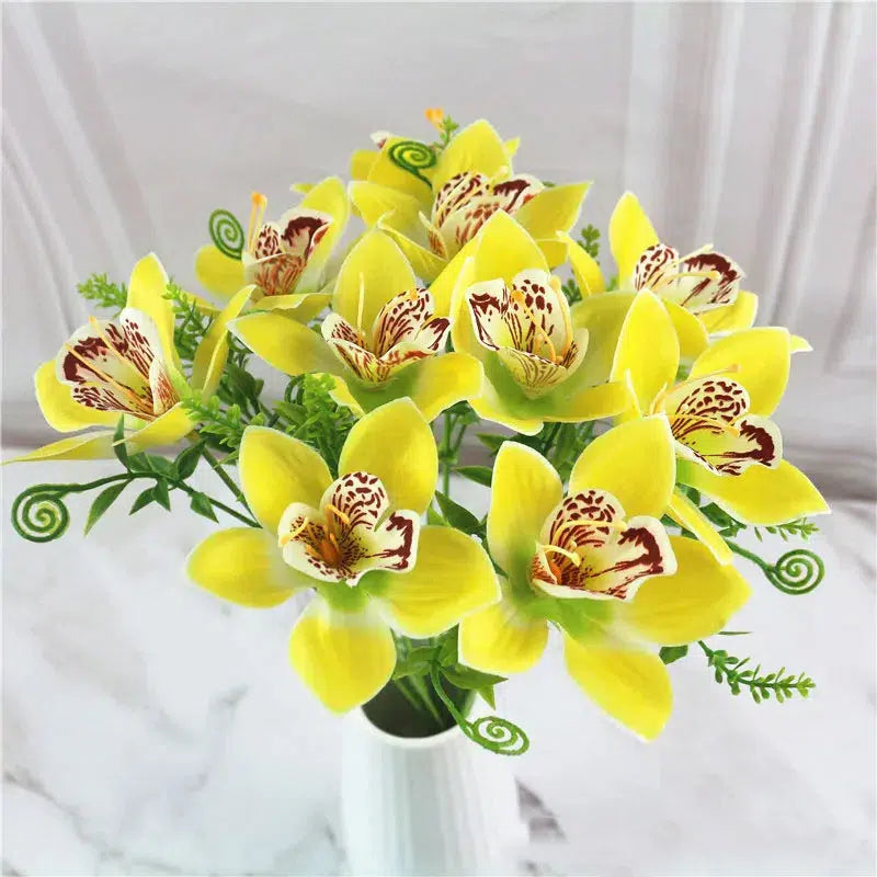 10Pcs/Bouquet Artificial Orchid  