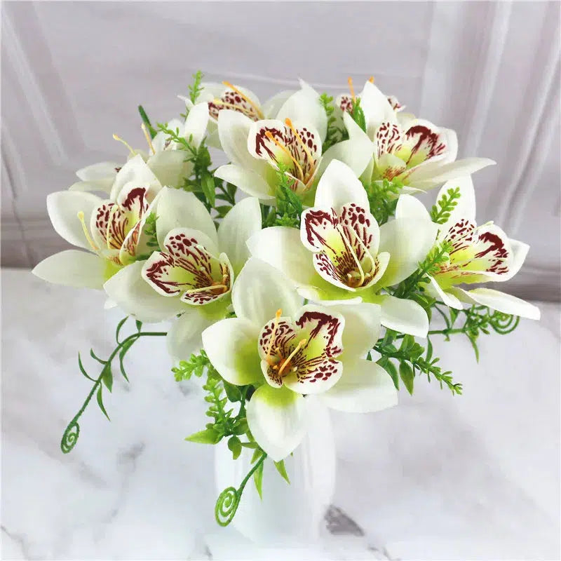 10Pcs/Bouquet Artificial Orchid  